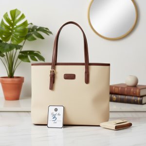 The Classic Canvas & Leather Tote Set Bag