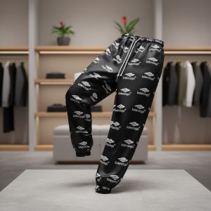 All-Over Print Black Balenciaga Joggers