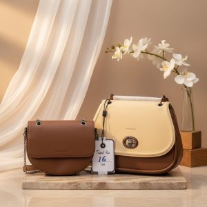 Mocha & Cream Chain Crossbody