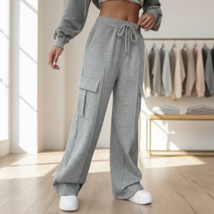 Light Gray Cargo Joggers / Sweatpants