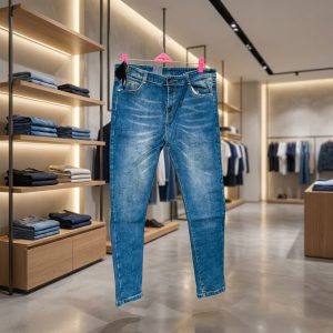 Medium Wash Whiskered Slim Fit Jeans