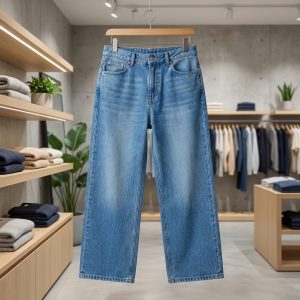 Clean Light Wash Wide-Leg Jeans