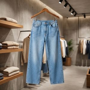 Clean Light Wash Wide-Leg/Relaxed Jeans