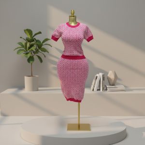 Blush Pink Textured Two-Piece Set