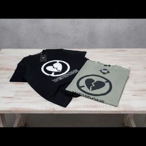 We11done-Style Monochrome Broken Heart T-Shirt