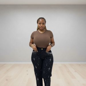 : Diamante-Embellished Slim Jeans