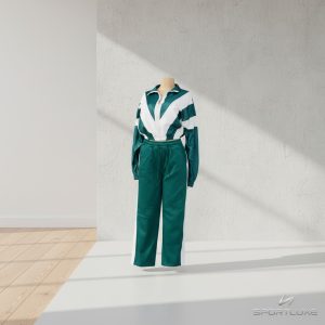 Emerald Green & White Tracksuit Set