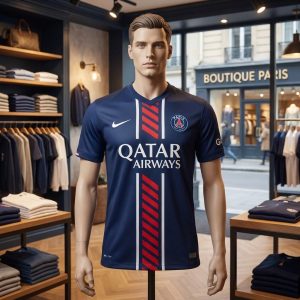 Midnight PSG Jersey(Navy/Red Striped)