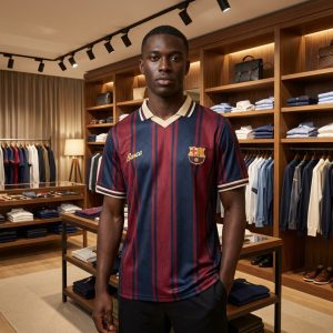 The Camp Nou Retro Striped Jersey
