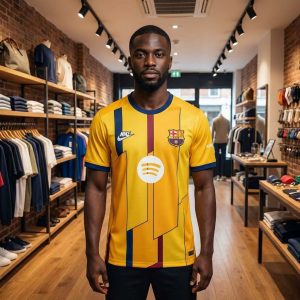 The Blaugrana Neo-Gold Jersey (Barcelona Style)